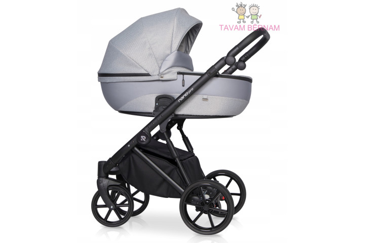Riko Nano Pro 3-1 01 Grey Fox, bērnu rati Riko Riko Nano Pro 3-1 01 Grey Fox, bērnu rati Riko
